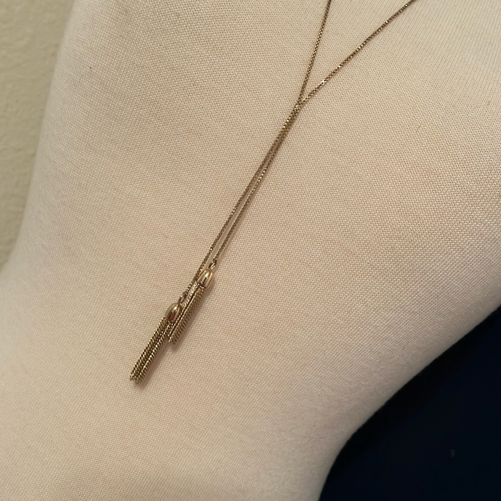 EUC J. Crew Y Necklace with Tassels